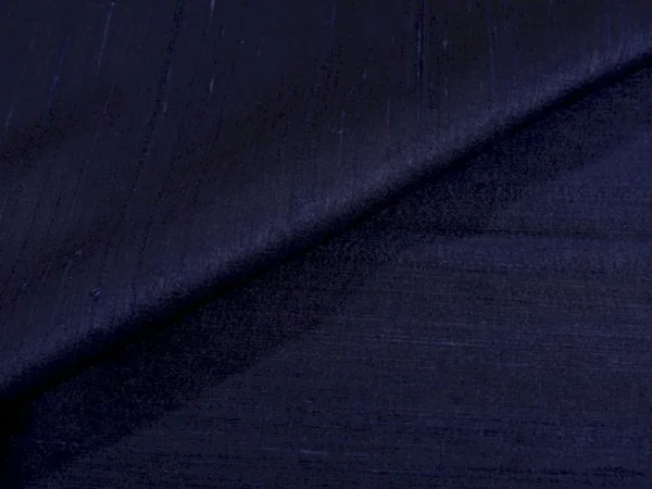 Navy Blue Plain Bangalore Raw Silk Fabric
