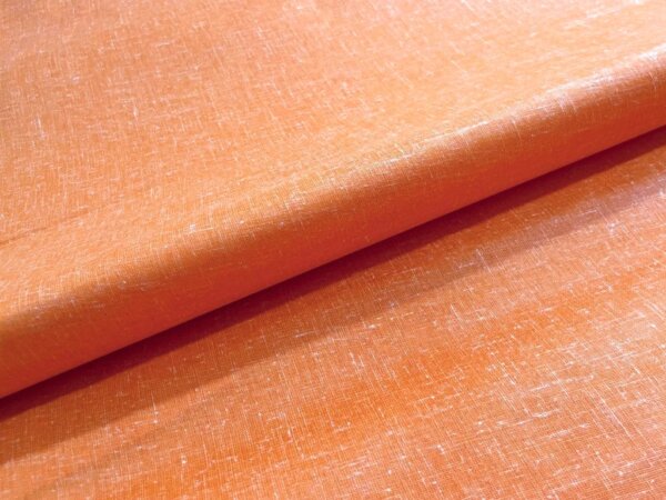 Pumpkin Orange Plain Cotton Linen Fabric