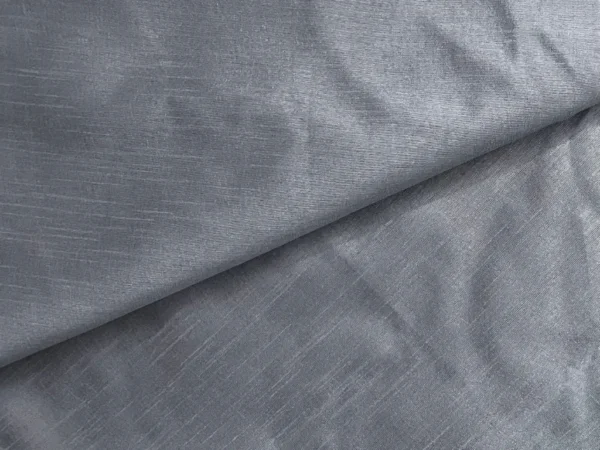 Gray Plain Bangalore Raw Silk Fabric