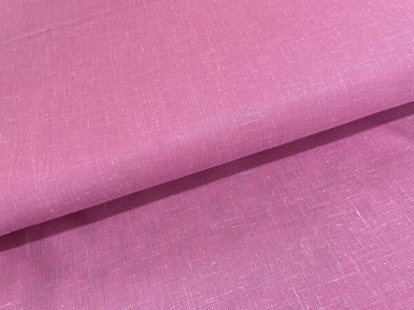 Pink Plain Cotton Linen Fabric
