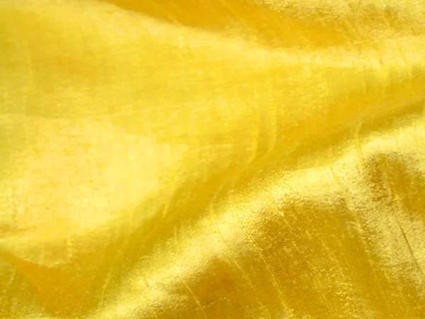Yellow Plain Bangalore Raw Silk Fabric