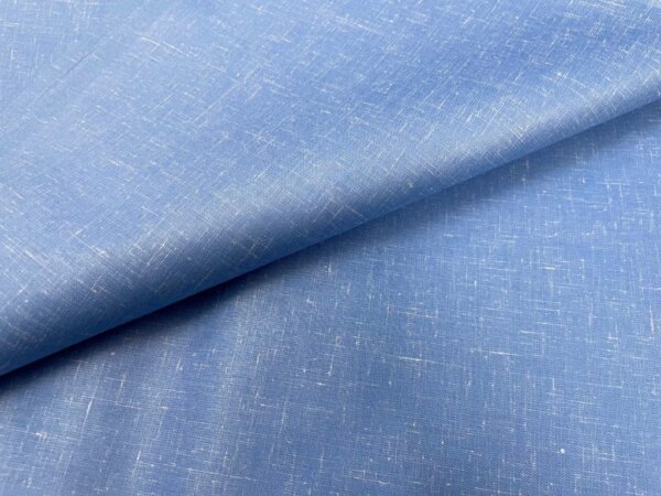 Corporate Blue Plain Cotton Linen Fabric