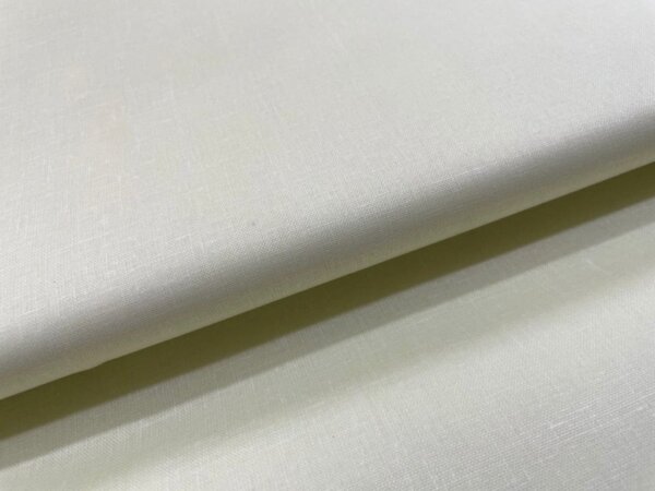 Cream Plain Cotton Linen Fabric