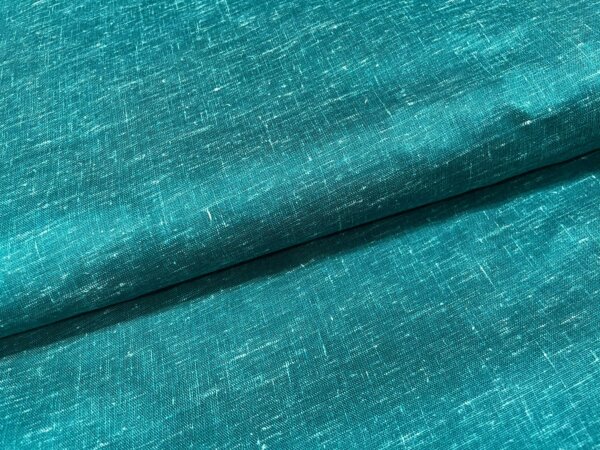Deep Teal Plain Cotton Linen Fabric