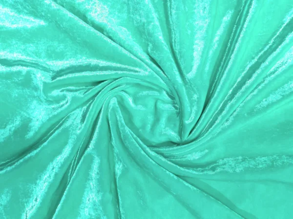 Sea Green Plain Viscose Micro Velvet Fabric