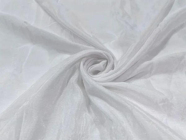 Pure White Plain Chinon Chiffon Fabric