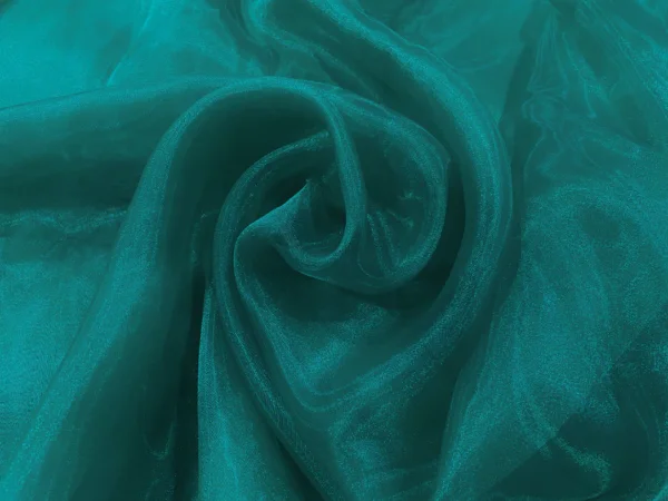 Dark Turquoise Plain Organza Fabric