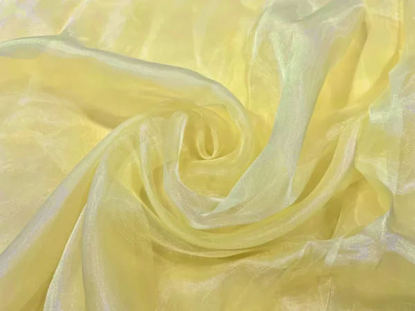 Light Yellow Plain Organza Fabric