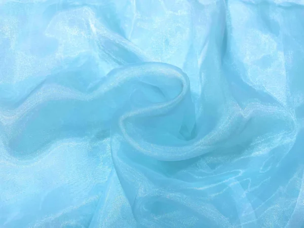 Ice Blue Plain Organza Fabric