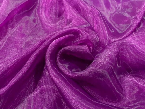 Wine Plain Organza Fabric