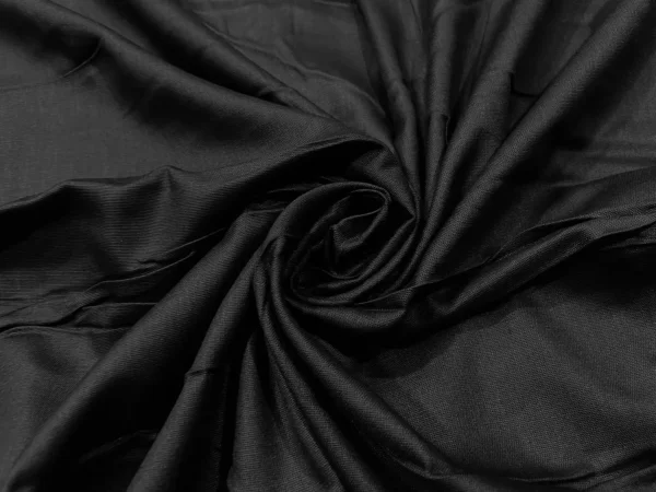 Black Plain Soft Cotton Rayon Fabric
