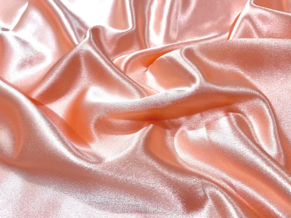 Peach Orange Plain Premium Moss Satin Fabric