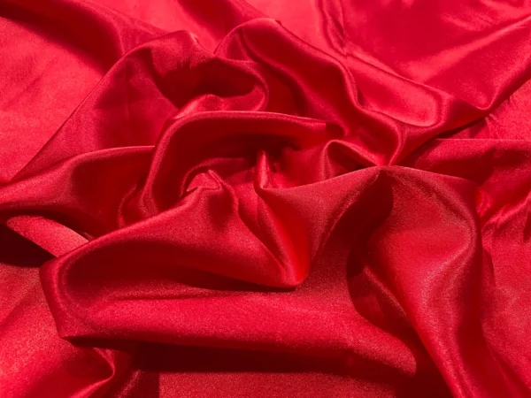 Red Plain Premium Moss Satin Fabric