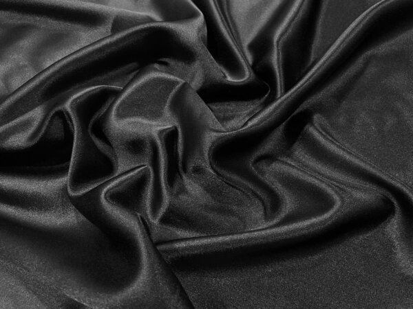 Black Plain Premium Moss Satin Fabric