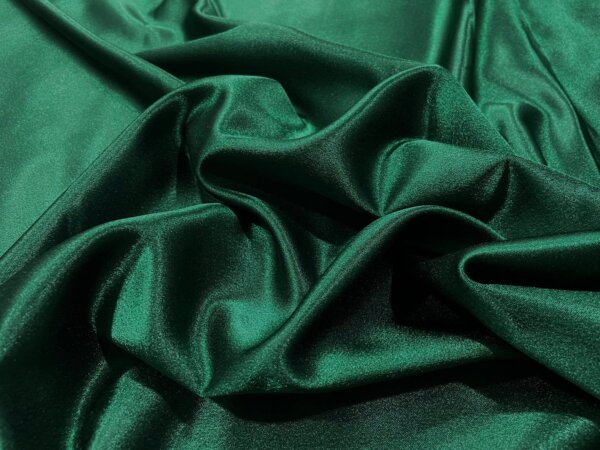 Bottle Green Plain Premium Moss Satin Fabric