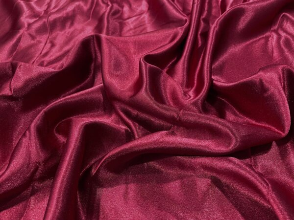 Maroon Plain Premium Moss Satin Fabric