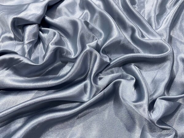 Silver Gray Plain Premium Moss Satin Fabric