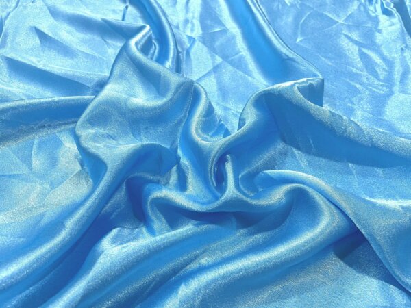 Sky Blue Plain Premium Moss Satin Fabric