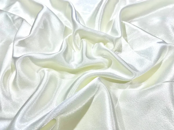 Cream Plain Premium Moss Satin Fabric