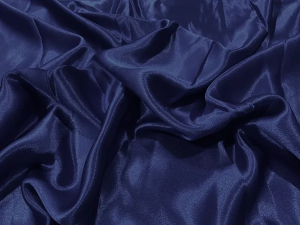 Navy Blue Plain Premium Moss Satin Fabric