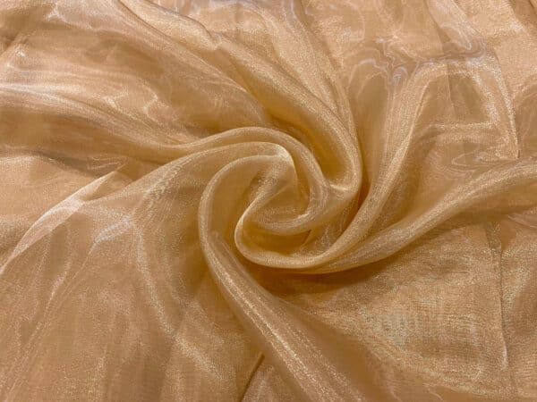 Golden Plain Organza Fabric