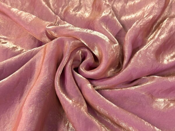 Golden Pink Two Tone Plain Soft Fendi Silk Fabric