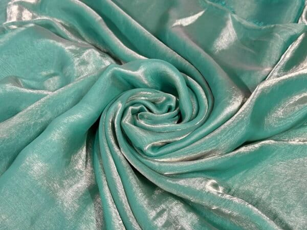 Pine Green Plain Soft Fendi Silk Fabric