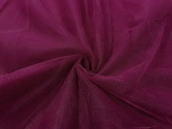 Magenta Wine Plain Soft Net Fabric