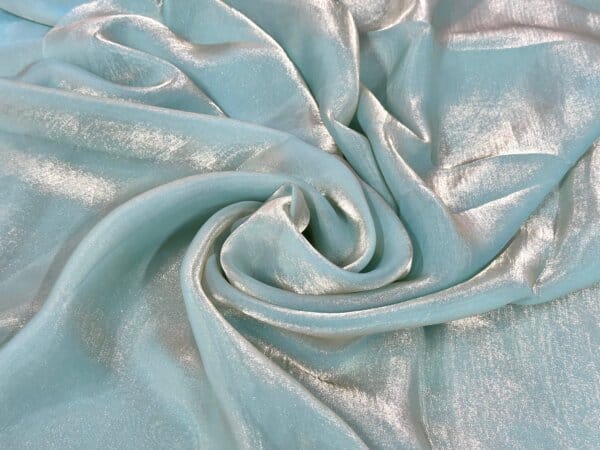 Ice Blue Two Tone Plain Soft Fendi Silk Fabric
