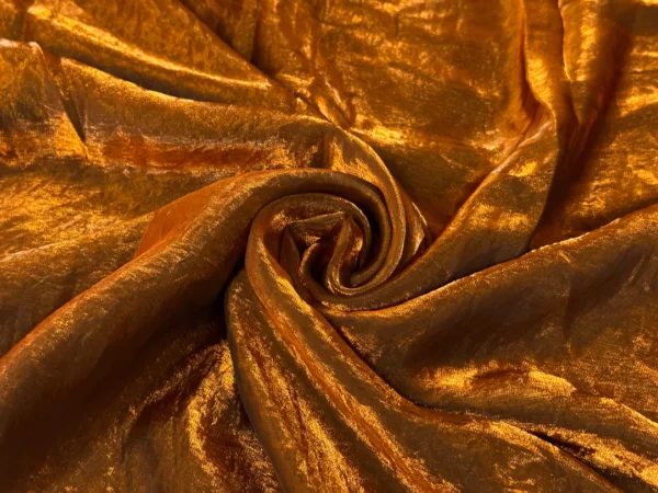 Copper Gold Two Tone Plain Soft Fendi Silk Fabric
