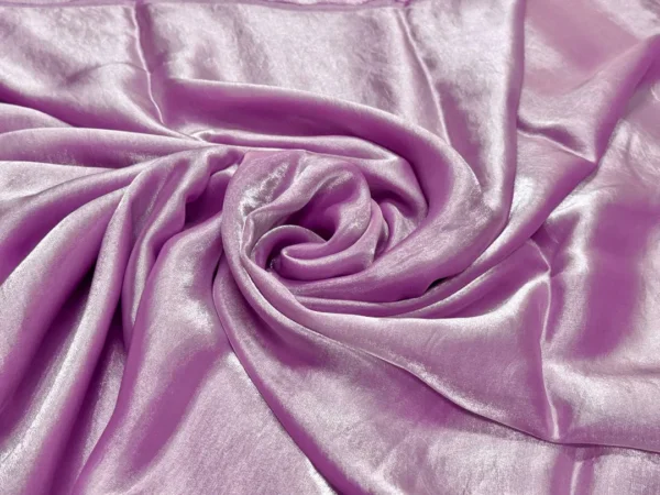 Lilac Plain Soft Fendi Silk Fabric