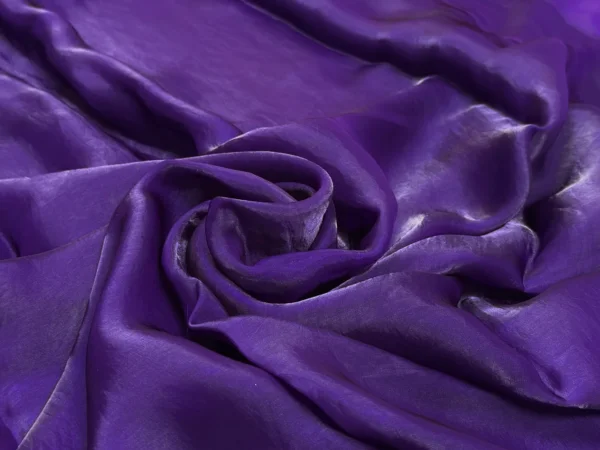 Purple Plain Soft Fendi Silk Fabric