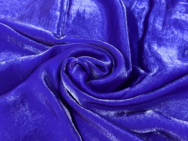 Royal Blue Plain Soft Fendi Silk Fabric