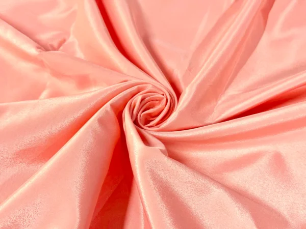 Peach Orange Plain Premium French Crepe Fabric
