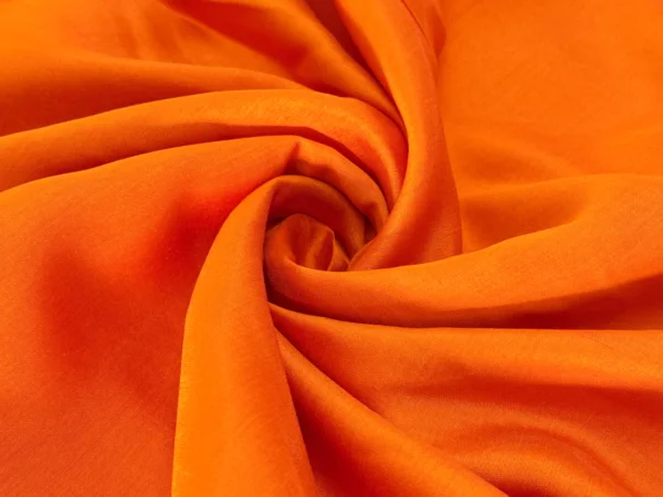 Orange Plain Roman Silk Fabric