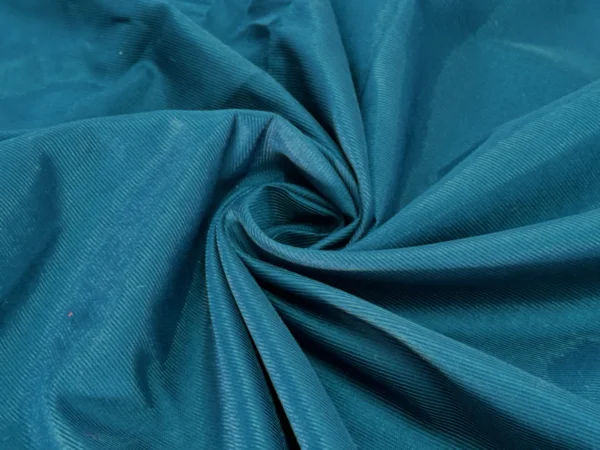 Peacock Blue Plain Roman Silk Fabric