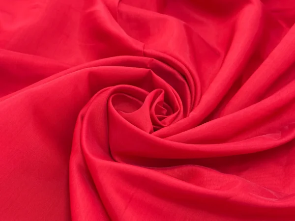 Red Plain Roman Silk Fabric