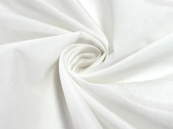 White Plain Roman Silk Fabric